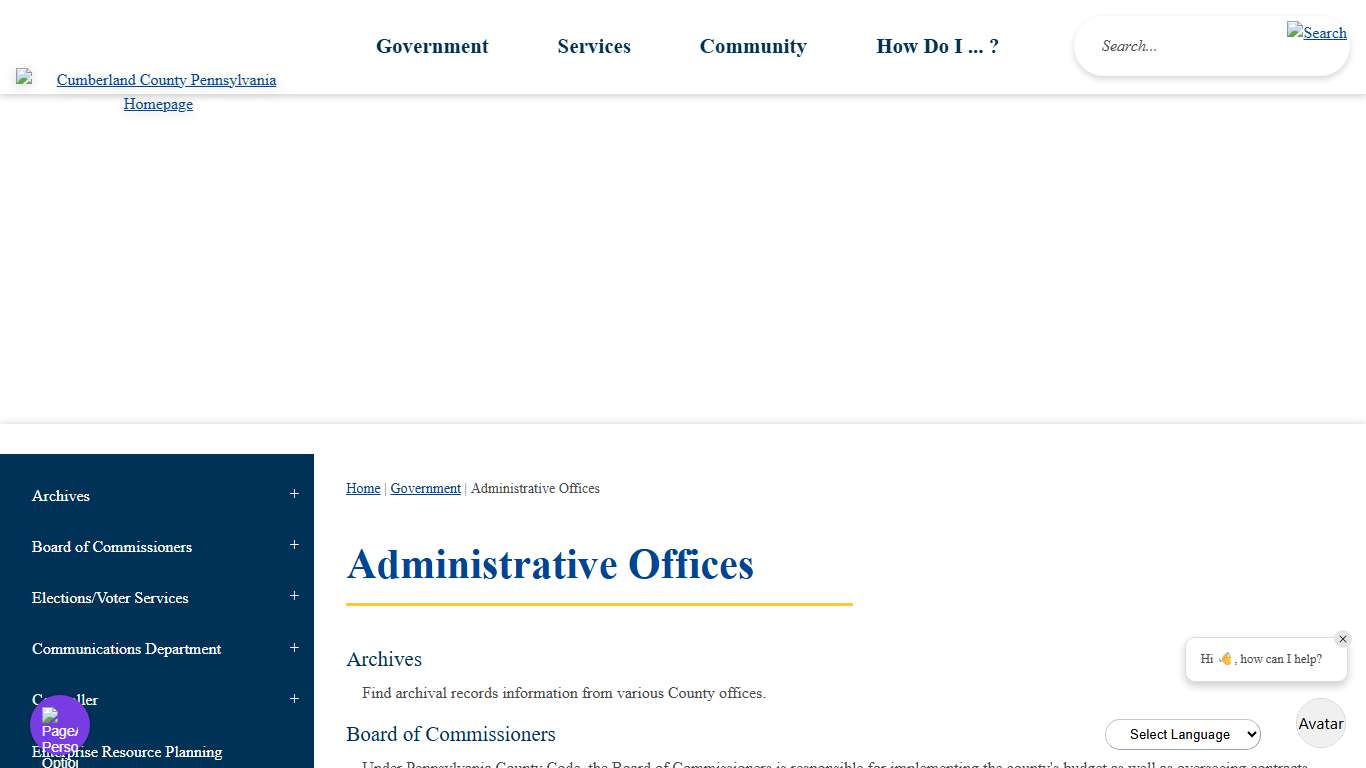 Administrative Offices | Cumberland County, PA - Official Website